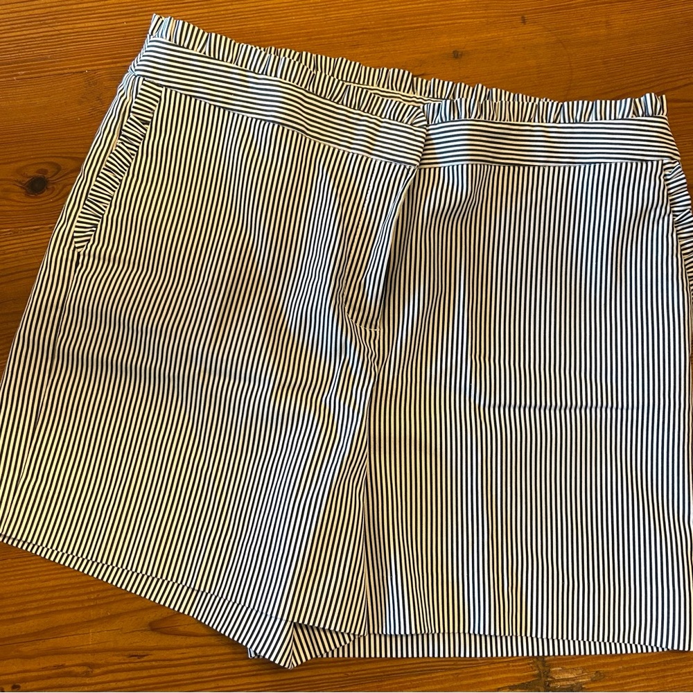 Striped Blue and White Shorts